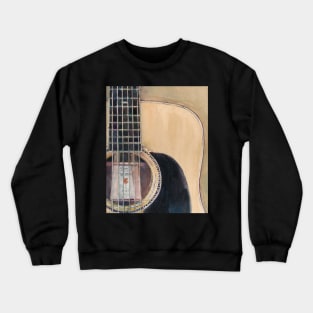 Martin Acoustic Guitar SSC-D35-14 - from Canada - Watercolor Art Print Crewneck Sweatshirt